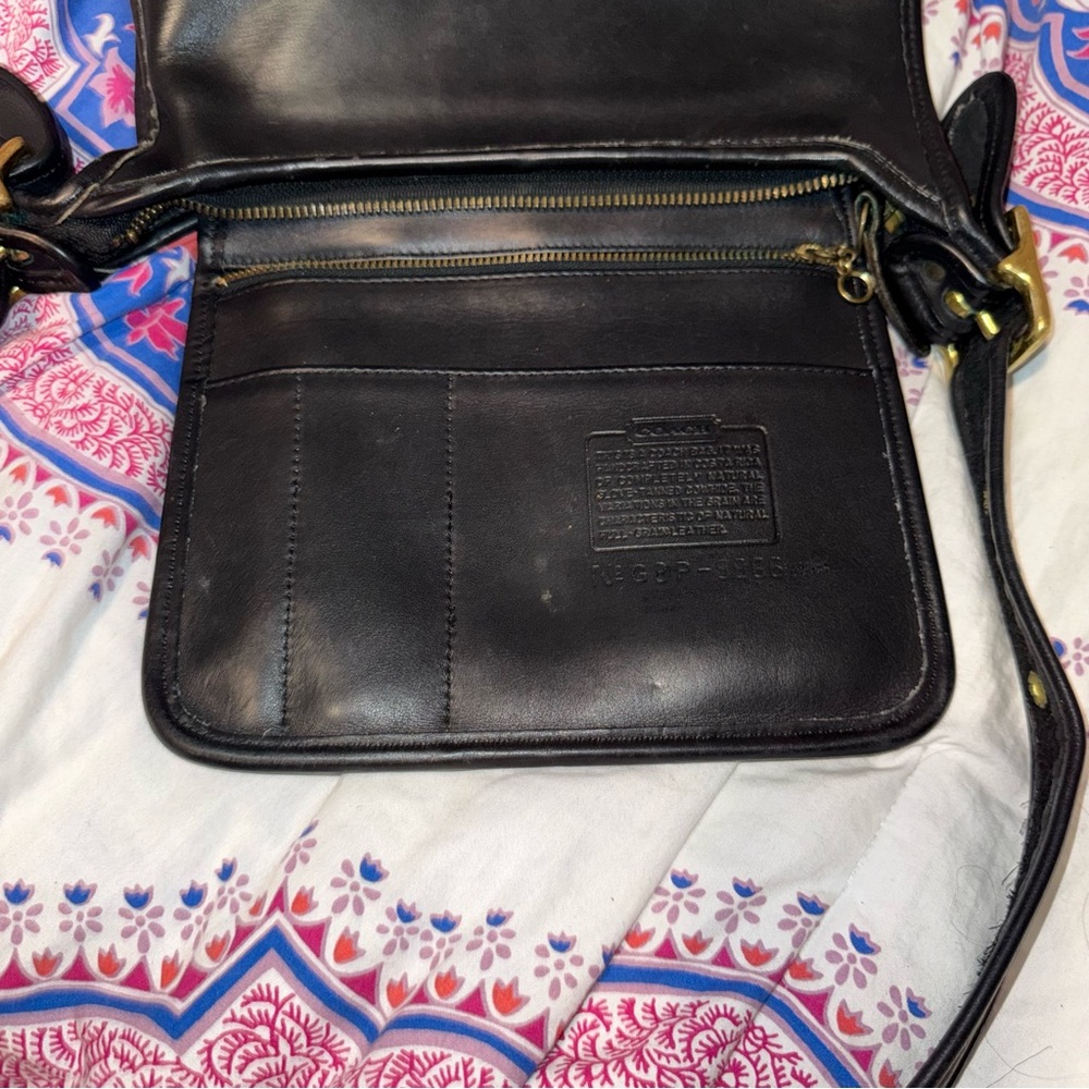 Vtg Coach Legacy Zip #9966 Black Leather Crossbody Shoulder Bag Gold Hardware - Picture 11 of 14
